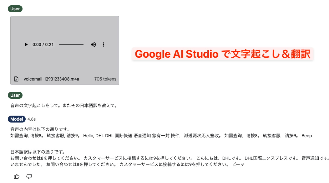 +1855からの電話を文字起こし＆翻訳